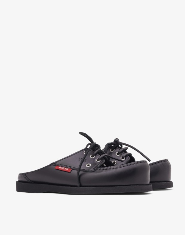 楽天市場】PHILEO | 017 MASSIVE MULE (BLACK) 革靴 ミュール